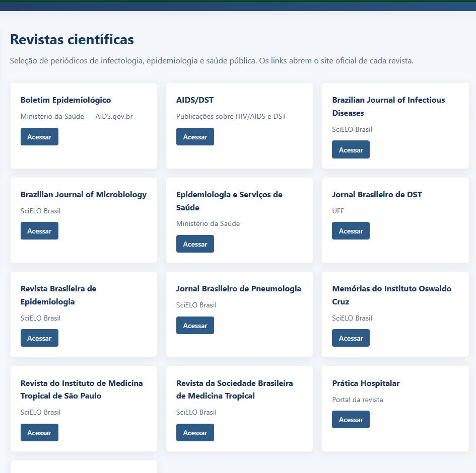 Biblioteca Virtual e Catálogo de Sites